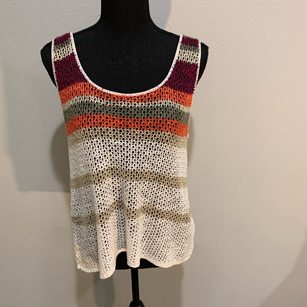 Maurices Crochet/ netted tank Sz L